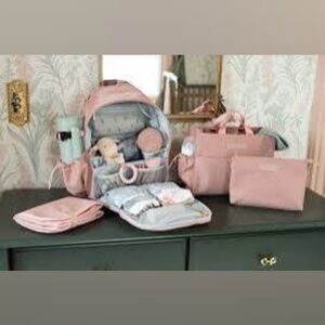 Glass Ladder & Co. Motherhood Collection Amanda Backpack Ellen Organizer Mimosa